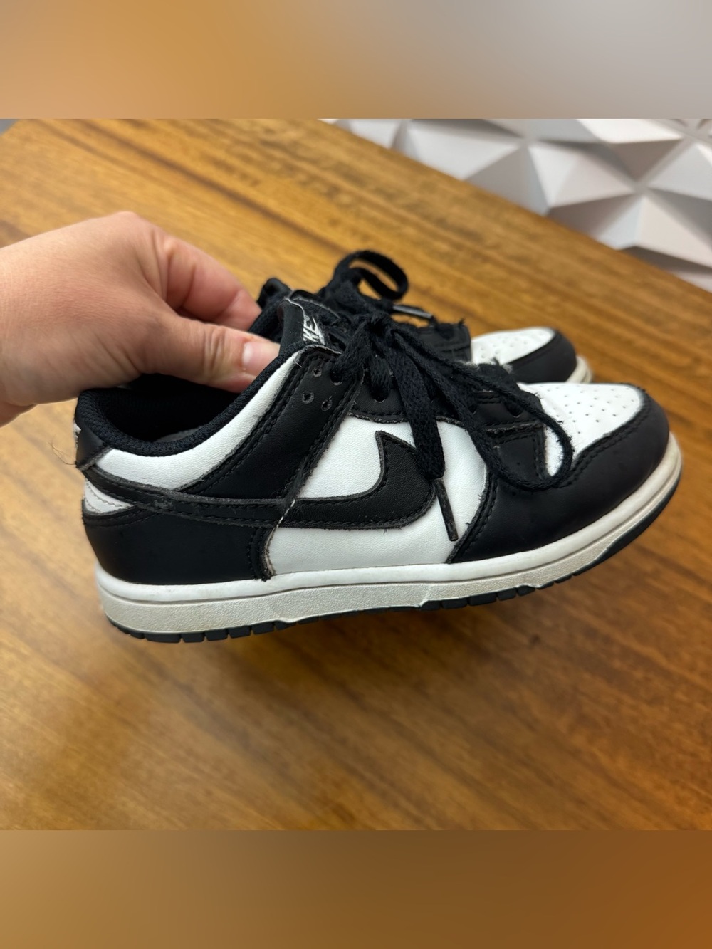 Nike Dunk Low sneakers in the popular "Panda"  Kids Size 13